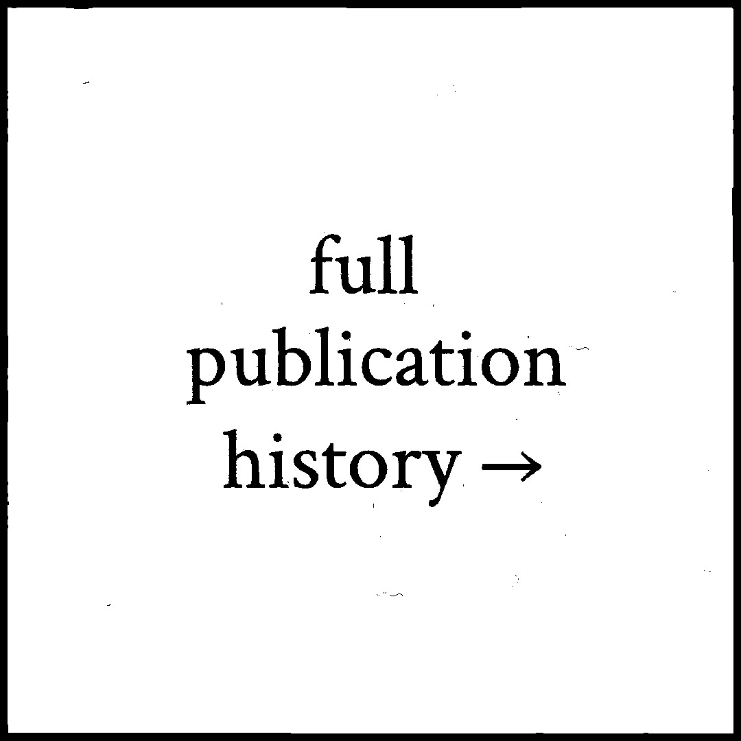 A button reading 'full publication history' in a photocopied style.